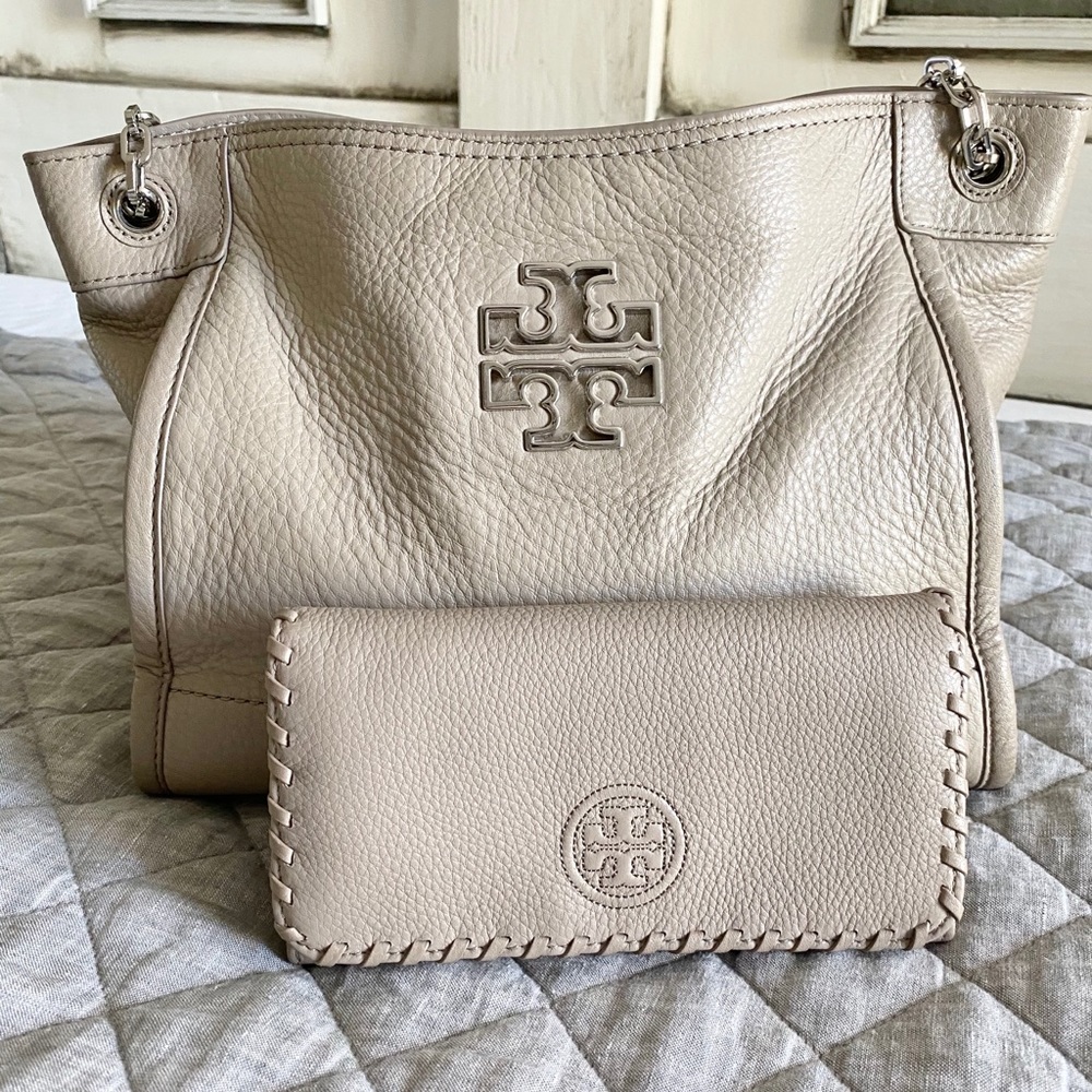 Tory Burch leather purse and wallet set